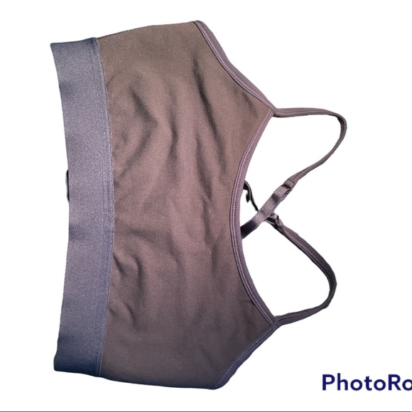 Tory Sport 2 Tone Blue Sports Bra with Adjustable Crossed Spaghetti Straps Small - Picture 5 of 9